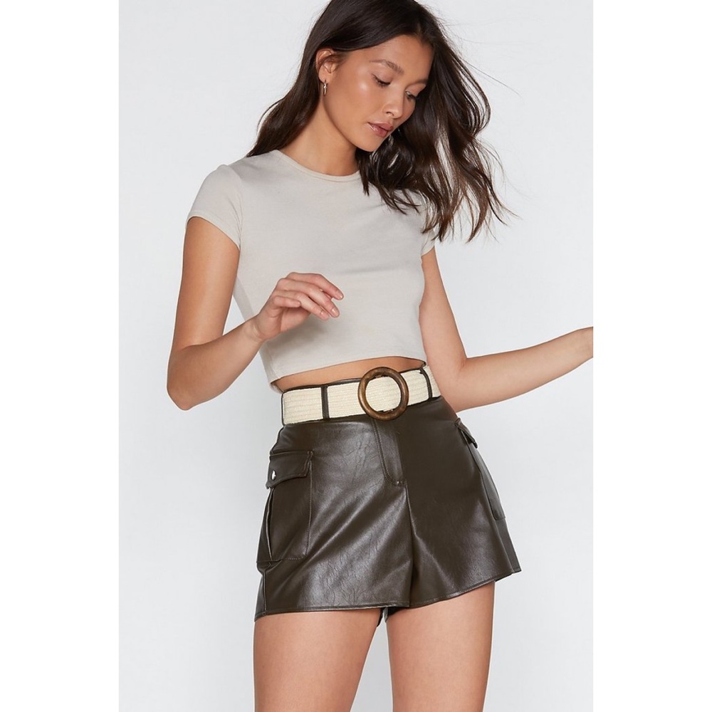NWT Nasty Gal Faux Leather Shorts - Vegan Leather!